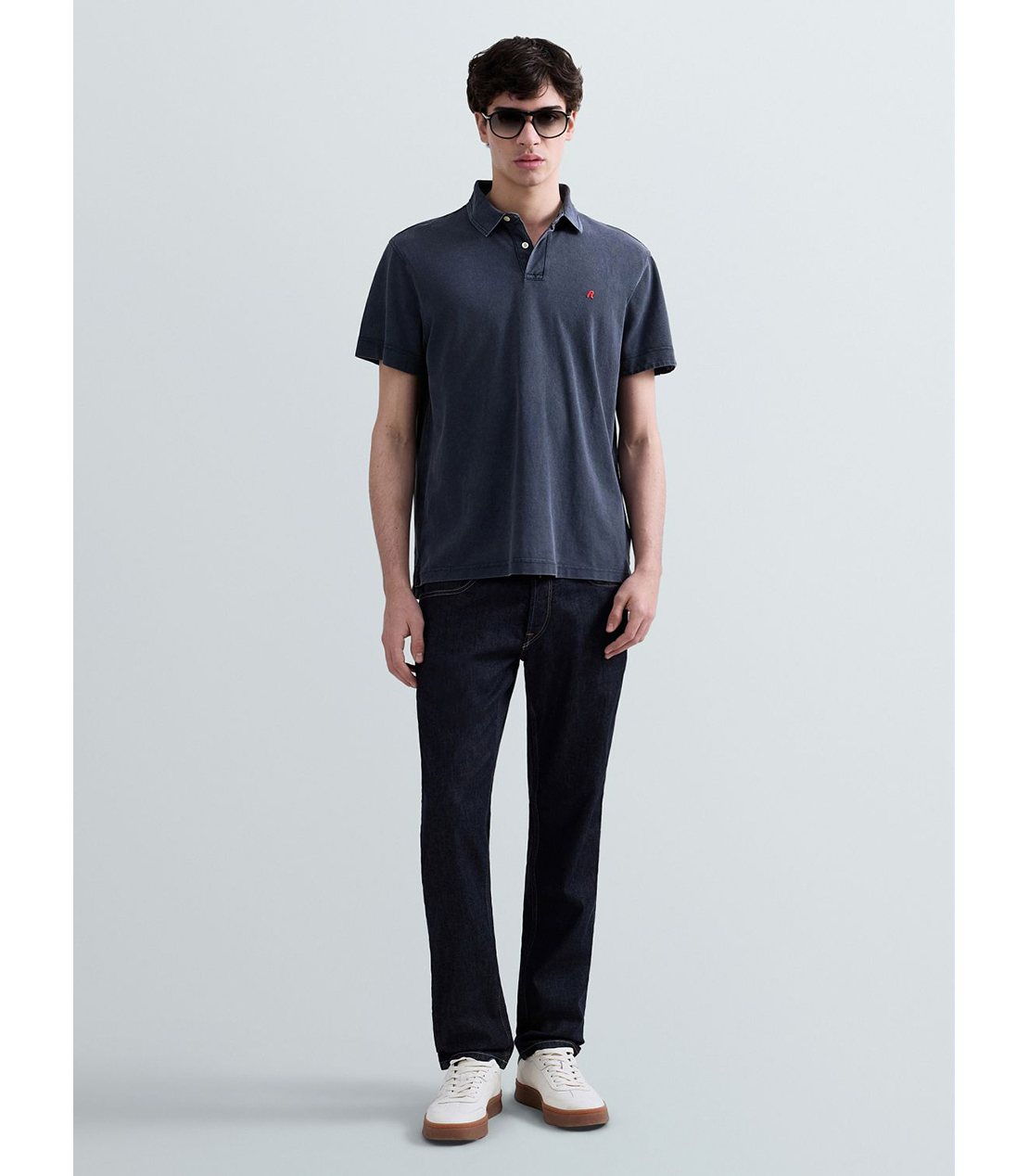 マーブルダイコットンピケポロシャツ 詳細画像 ダークネイビー 2